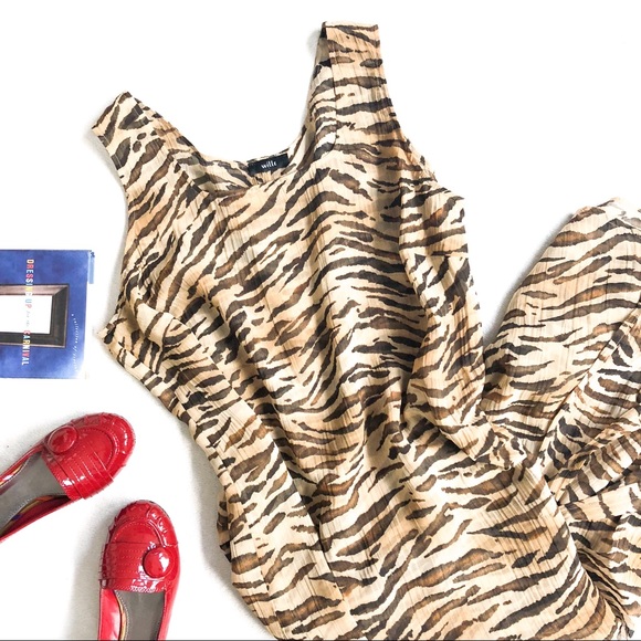 Vintage Tops - Never Worn Animal Print Maxi Tunic